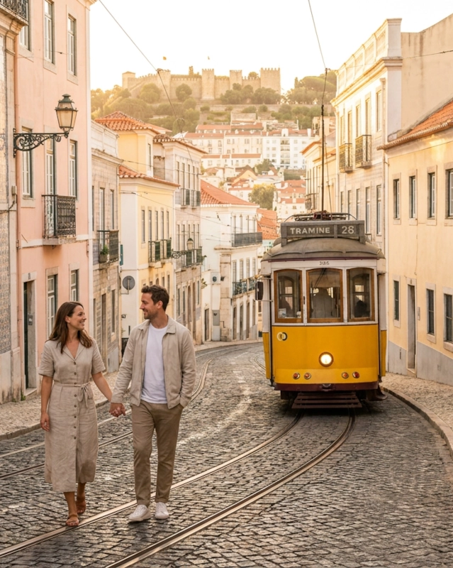 Lisbon neighborhood scene