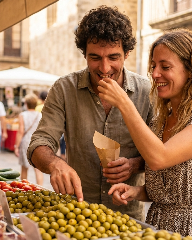 Couple on a date in Trragona, Spain — ExpatSingles dating for expats
