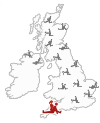 Map of Britain with Plymouth marked