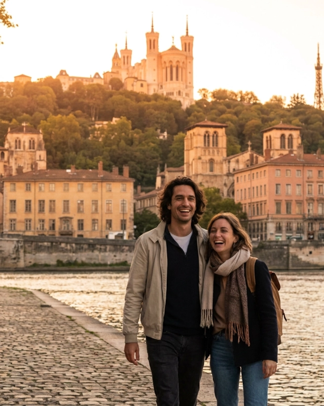 Lyon neighborhood scene