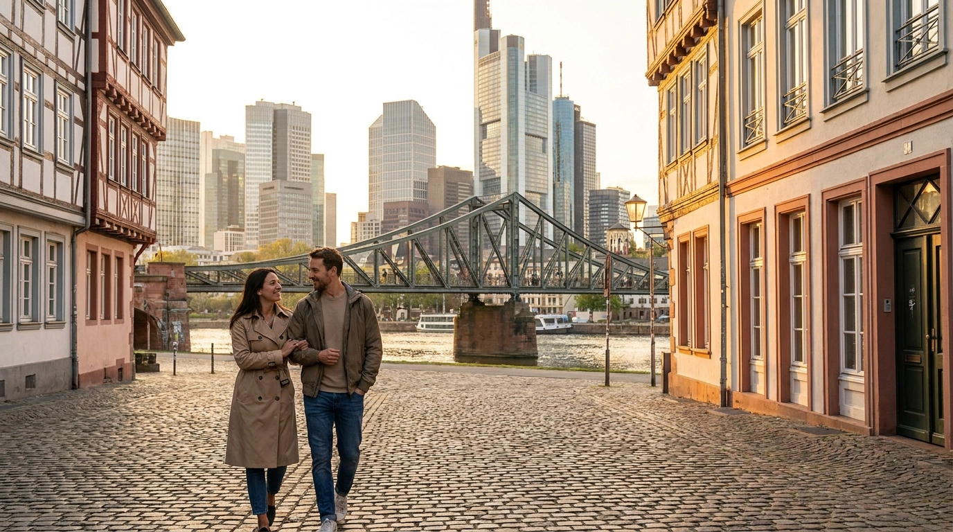 Couple on a date in Frankfurt am Main, Germany — ExpatSingles dating for expats