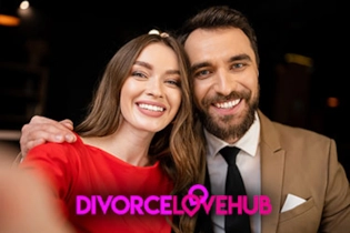 Happy divorced couple enjoying a romantic evening together.