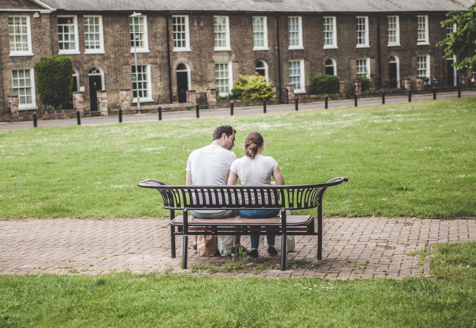Couple in a city setting