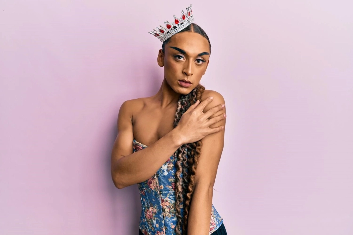 Transgender Person wearing crown