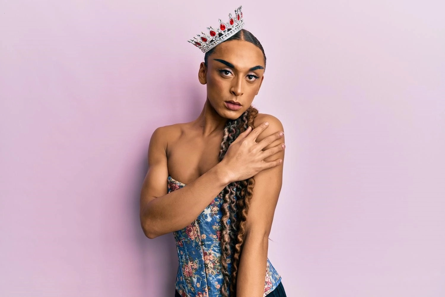 Transgender Person wearing crown