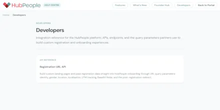 The Developers hub screenshot
