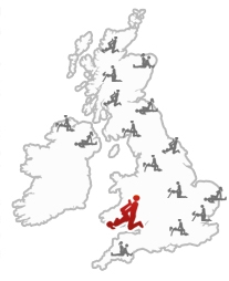 Map of Britain with Swansea marked