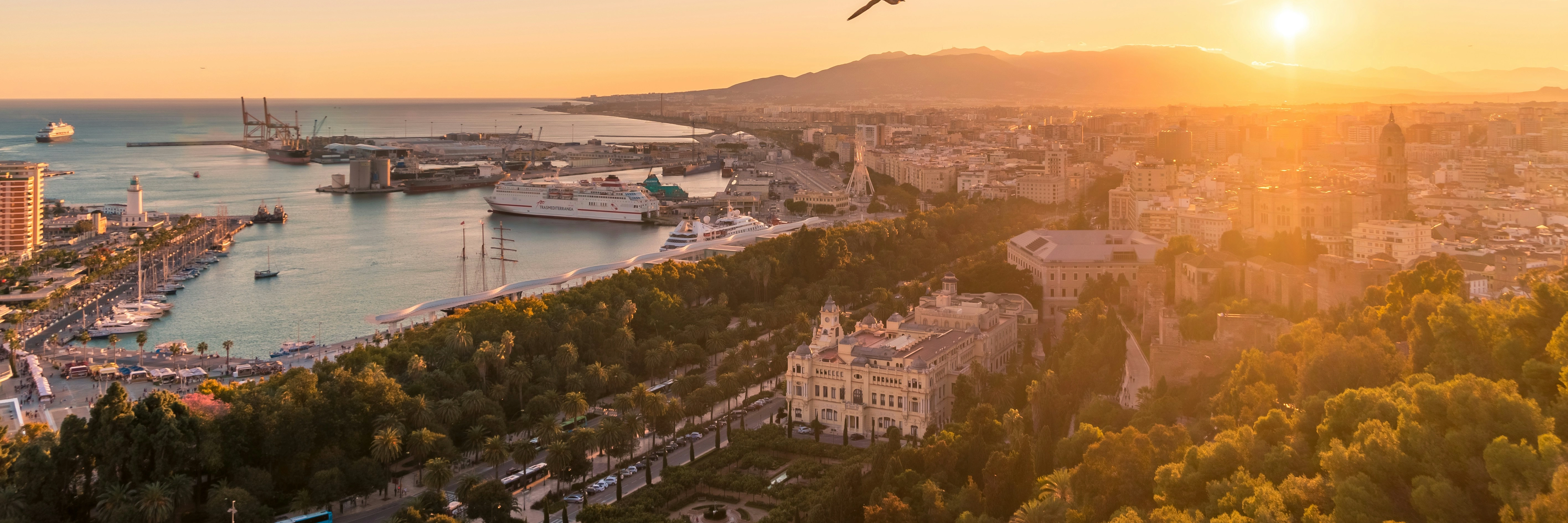 Vista aerea de Málaga 