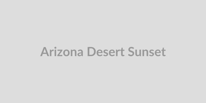 Silhouette of a couple against an Arizona desert sunset