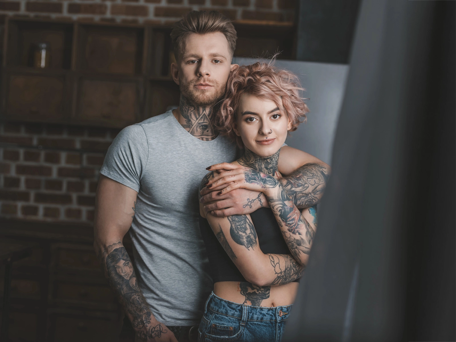 Hot couple with tattoos in Las Vegas