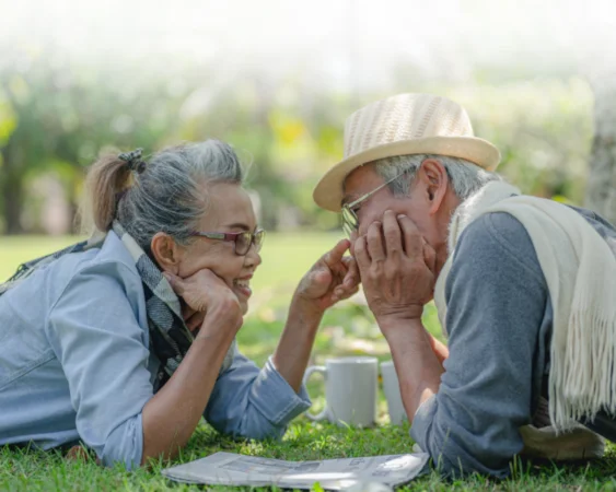 Elderly couple together