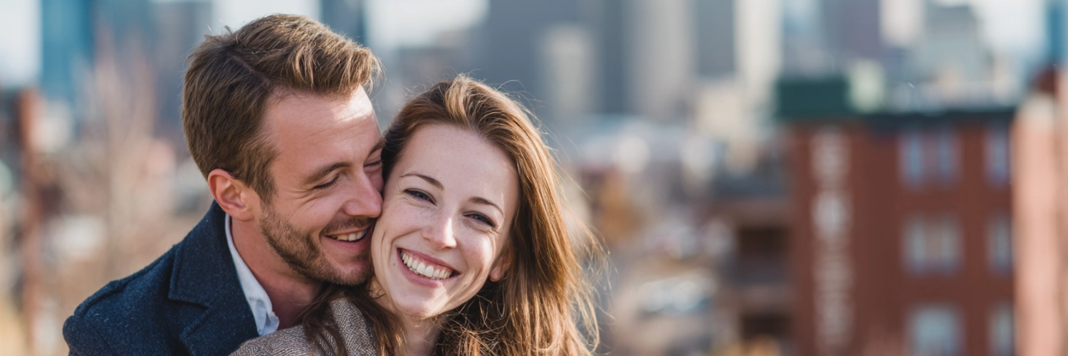 Philadelphia skyline at sunset, a romantic backdrop for singles seeking meaningful connections in the City of Brotherly Love.