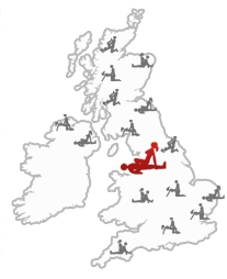 Map of Britain with Bolton marked