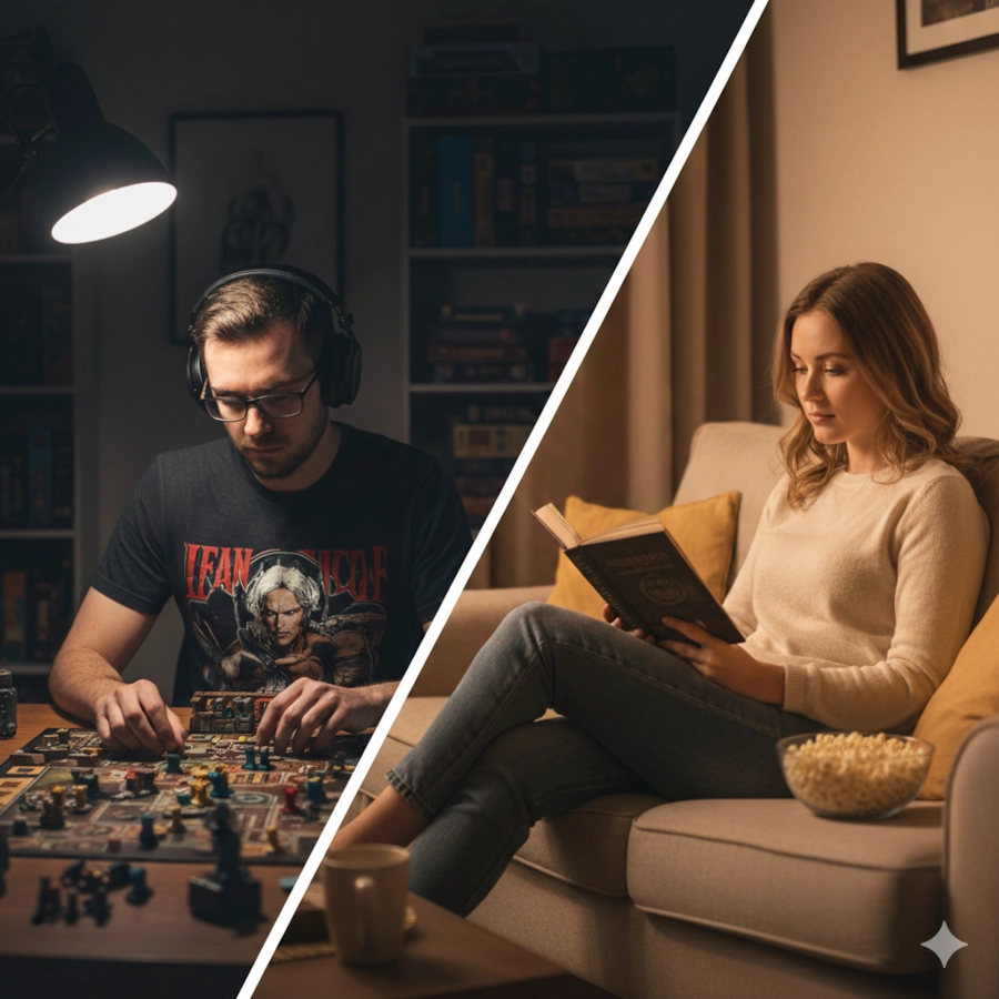 Gamer finding their own game group while partner enjoys other hobbies