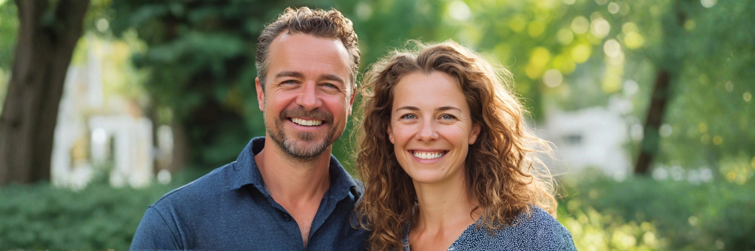 Lively Miami skyline with happy couples enjoying meaningful connections