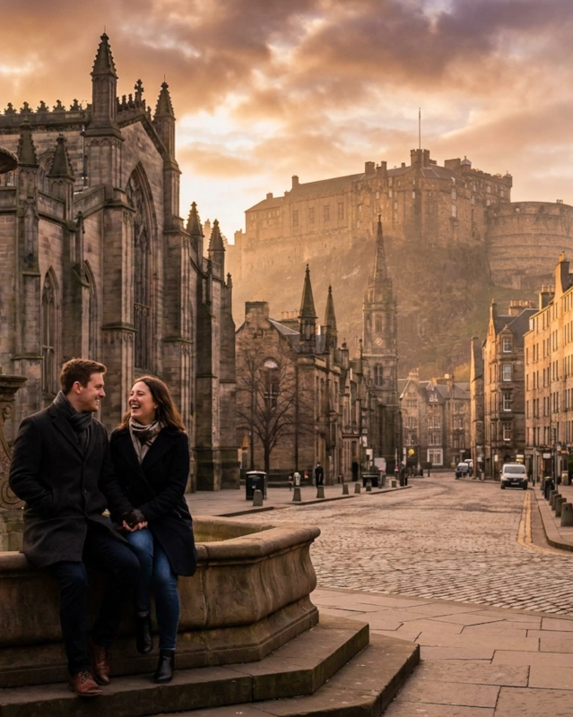 Edinburgh neighborhood scene