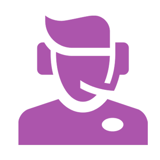 A 24/7 support team member with headset icon symbolizing round-the-clock technical & user assistance