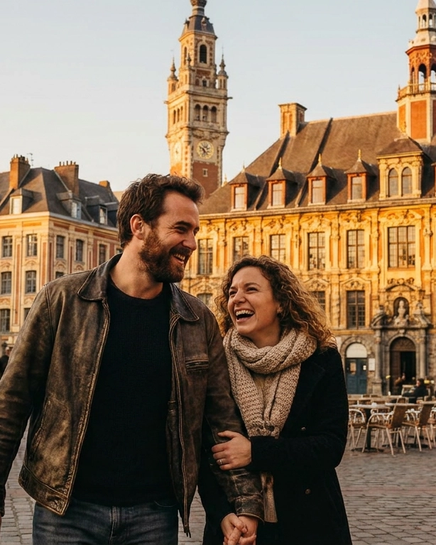 Couple on a date in Lille, France — ExpatSingles dating for expats