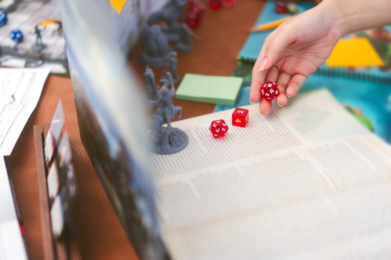 RPG players gathered around a tabletop roleplaying game