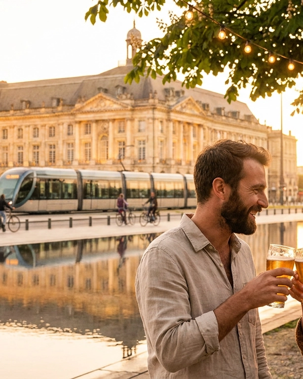 Couple on a date in Bordeaux, France — ExpatSingles dating for expats