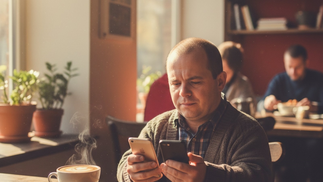Side-by-side phone screens showing two different dating app interfaces