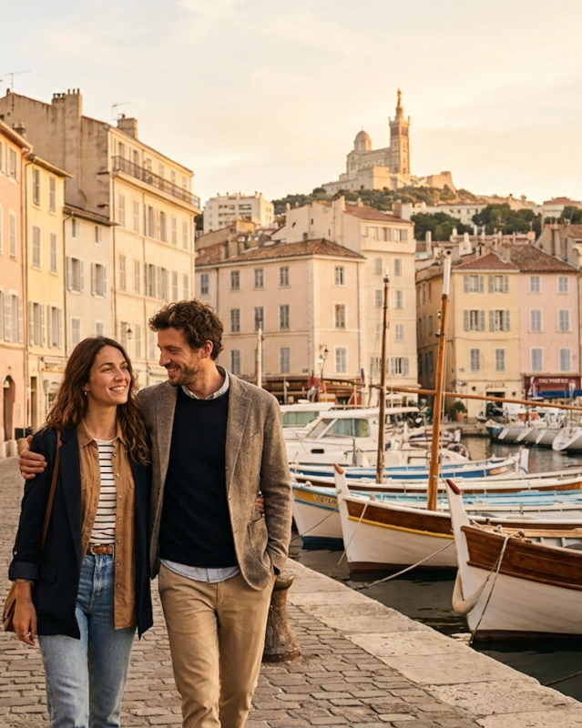 Marseille neighborhood scene