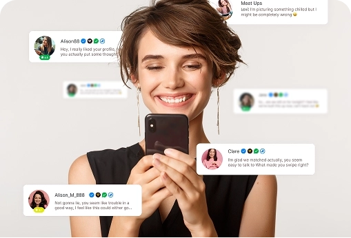 woman messaging on lesbian platform 