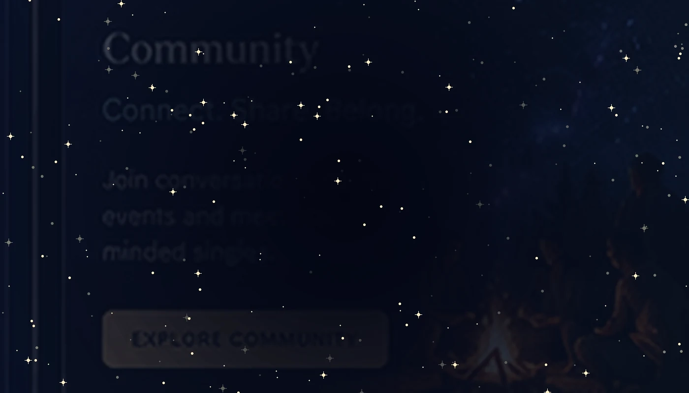 A cinematic romantic astrology dating scene