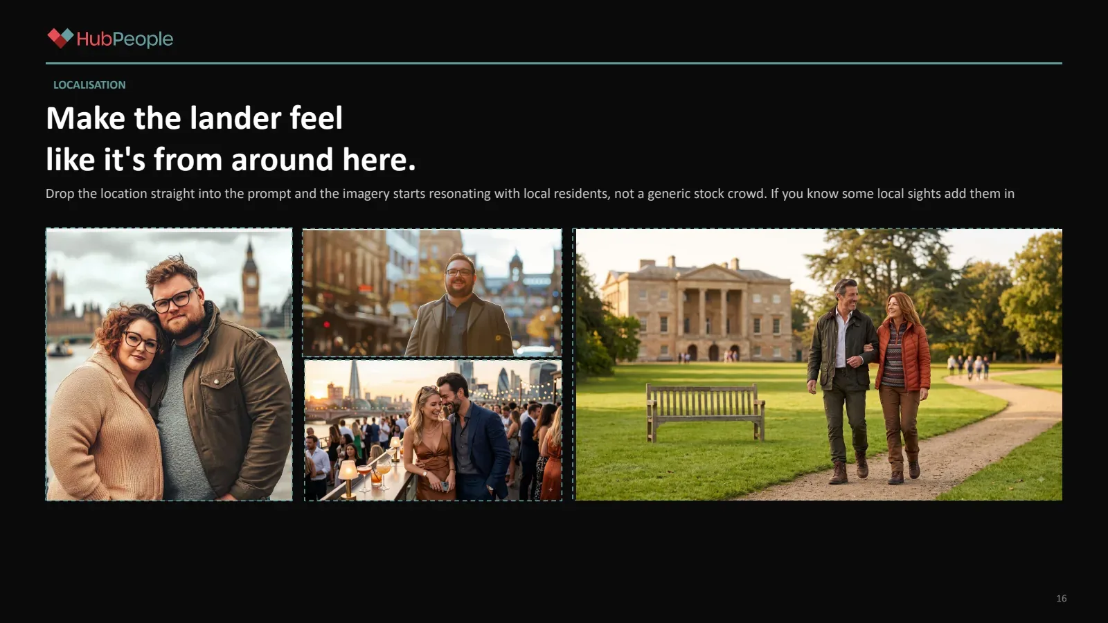 Slide 15: Localisation: make the lander feel like it is from around here
