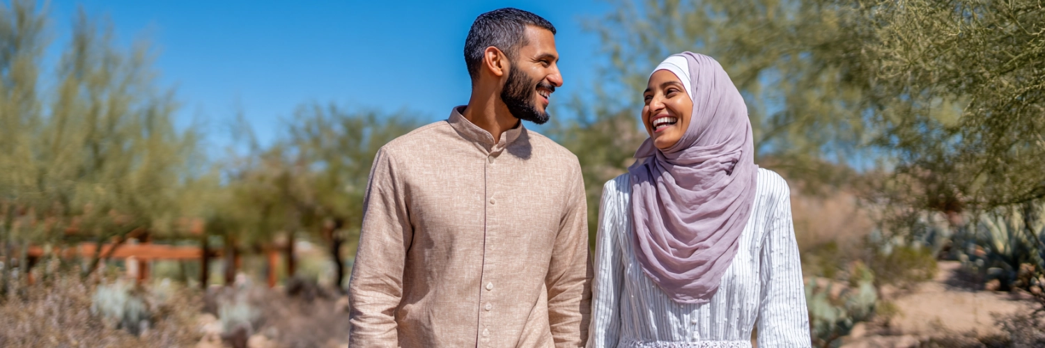 A vibrant sunset over Phoenix, Arizona, symbolizing new beginnings in love and relationships.