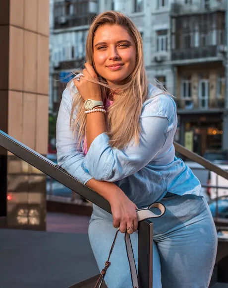 A confident BBW woman