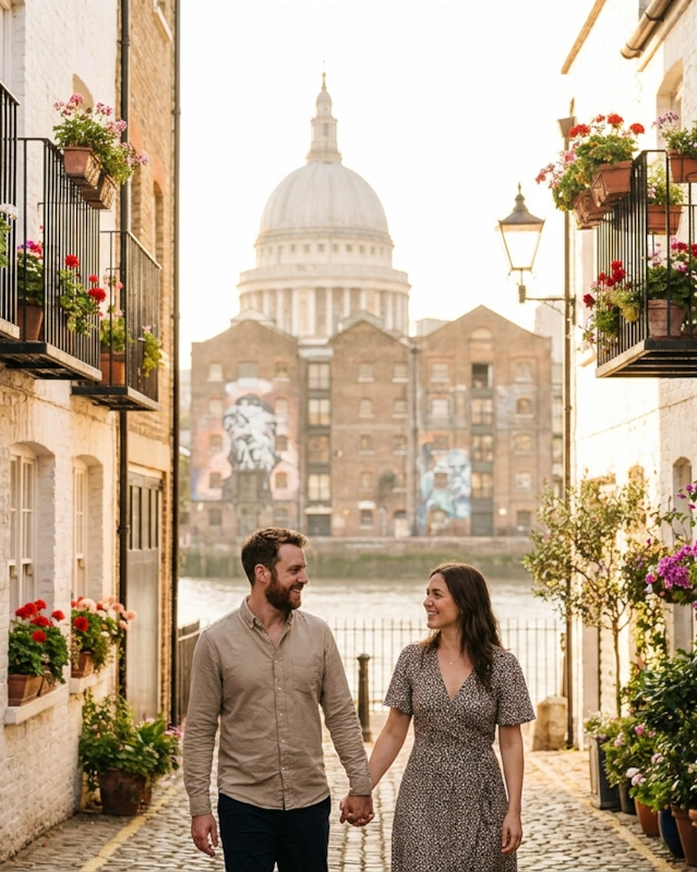 London neighborhood scene