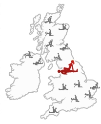 Map of Britain with Rochdale marked